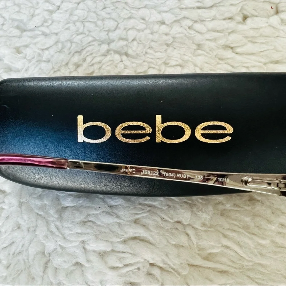 Bebe 604 Ruby Full rim Plastic/Silver metal w/ Glitters accent Eyeglasses Frame
